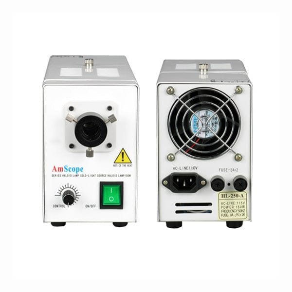 Amscope 150W Fiber Optical Microscope Illuminator Light Box HL250-A